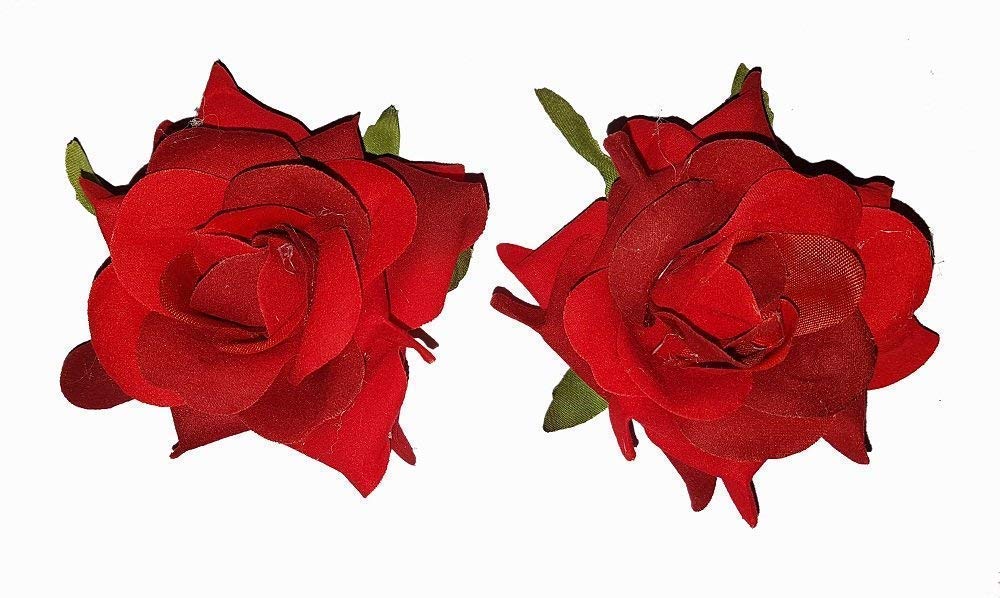 CHRONEX 5-Piece Hair Bun Maker & Rose Clip Set - Donut Bun Maker (3pcs) + Rose Hair Clips (2pcs) for Bridal, Prom, Wedding, Party Hairstyles - Perfect for Updos, Ponytails & Special Occasions