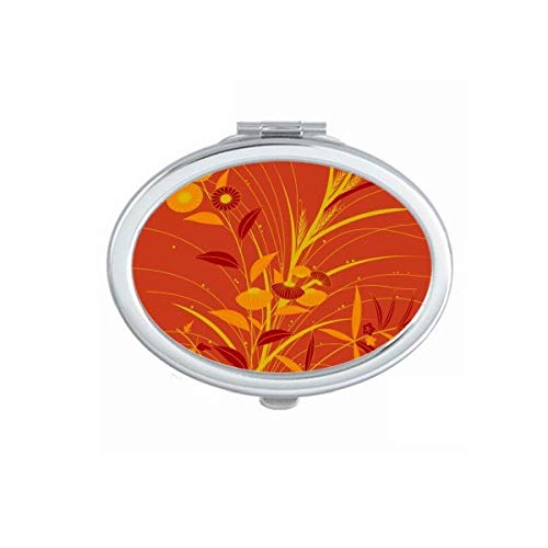 DIYthinker Japanese Culture Gold Mirror - Portable Folding Double-Sided Makeup Mirror for Travel & Vanity | Perfect for Home, Salon, and On-the-Go Touch Ups