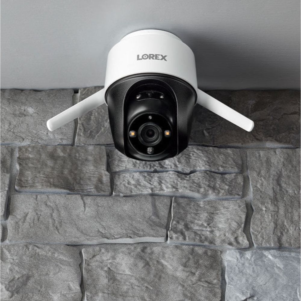 Lorex 2K Pan Tilt Outdoor WiFi Security Camera - Weatherproof Wireless Surveillance System with Night Vision & Motion Detection for Home & Business Security Monitoring