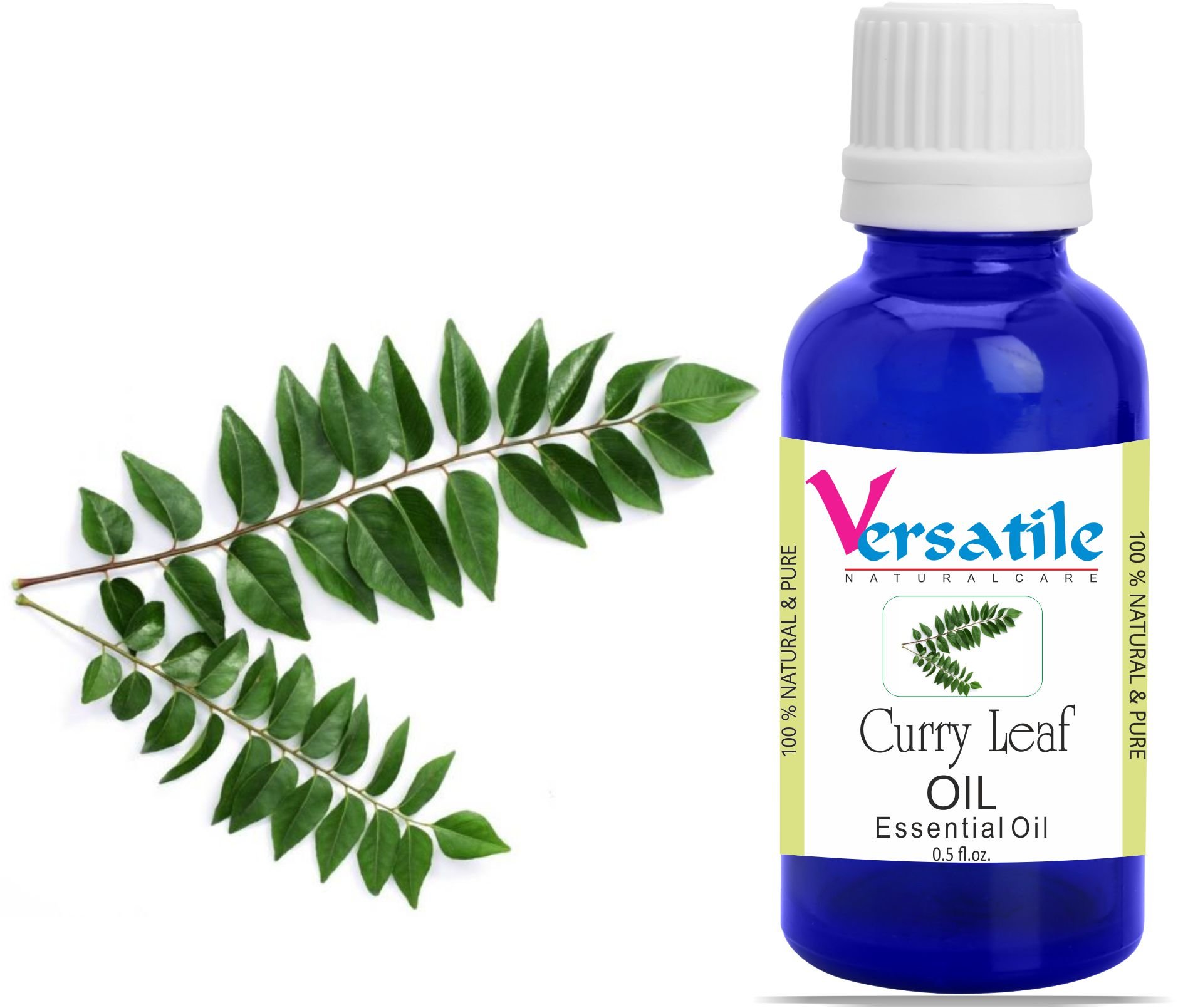 100% Pure Natural Curry Leaf Essential Oil for Aromatherapy, Hair & Skin Care - 3ml to 1000ml - Perfect for Diffusers, Massage & DIY Beauty Products