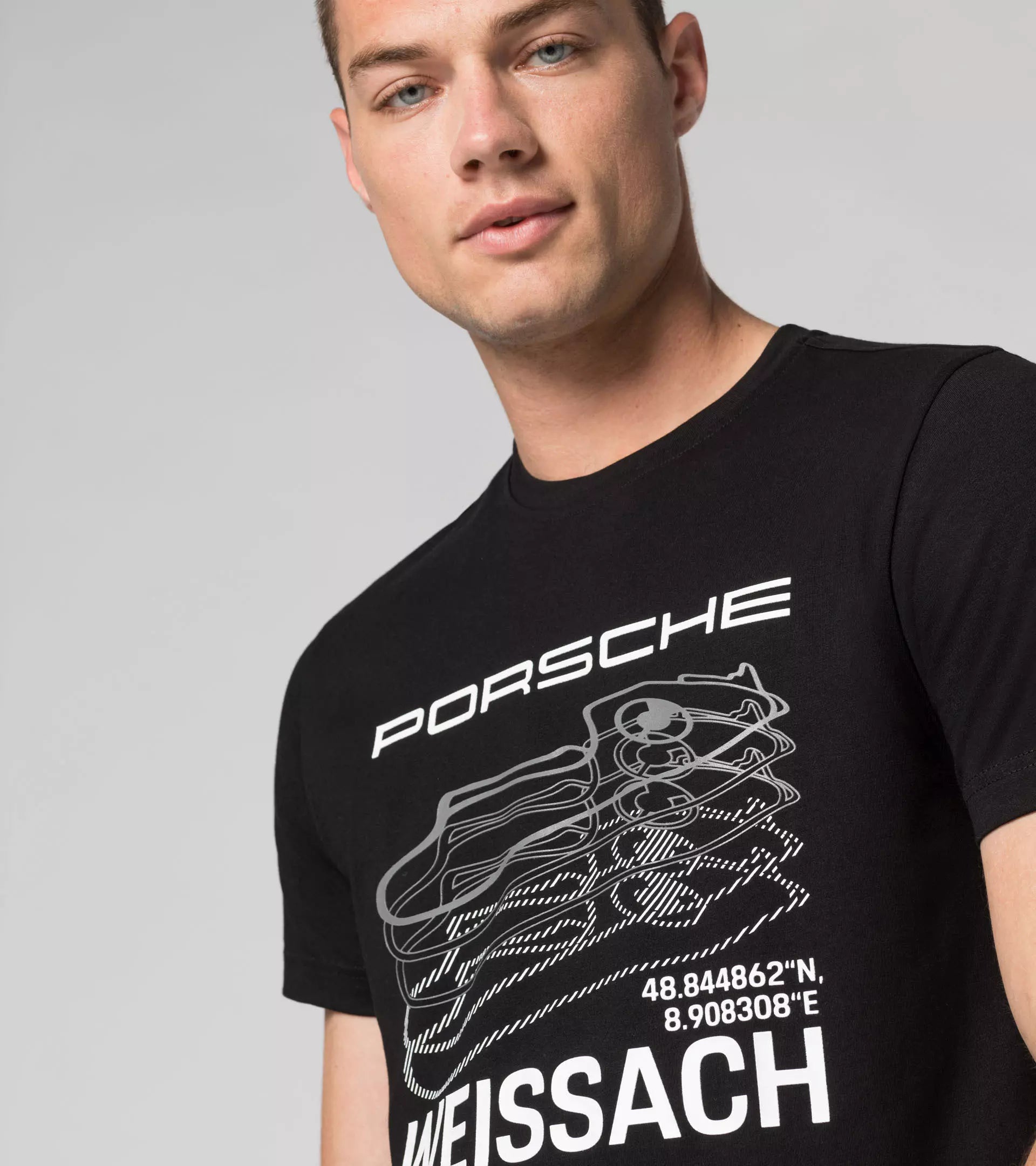 Porsche Men's Performance T-Shirt - Black Weissach Edition | Breathable Cotton Tee for Casual Wear, Racing Events & Car Enthusiasts