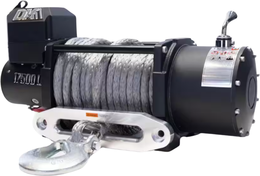DK2 S17500 SR Heavy Duty Electric Winch 17,500 lbs Capacity with Synthetic Rope - Off-Road Recovery, Towing, Marine & Industrial Use