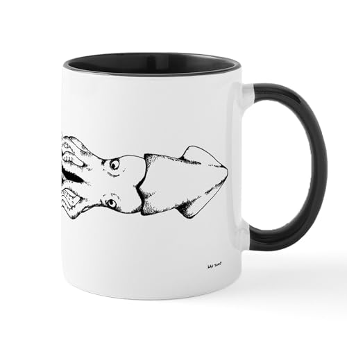 White/Black Inside - The Love Squid Mug