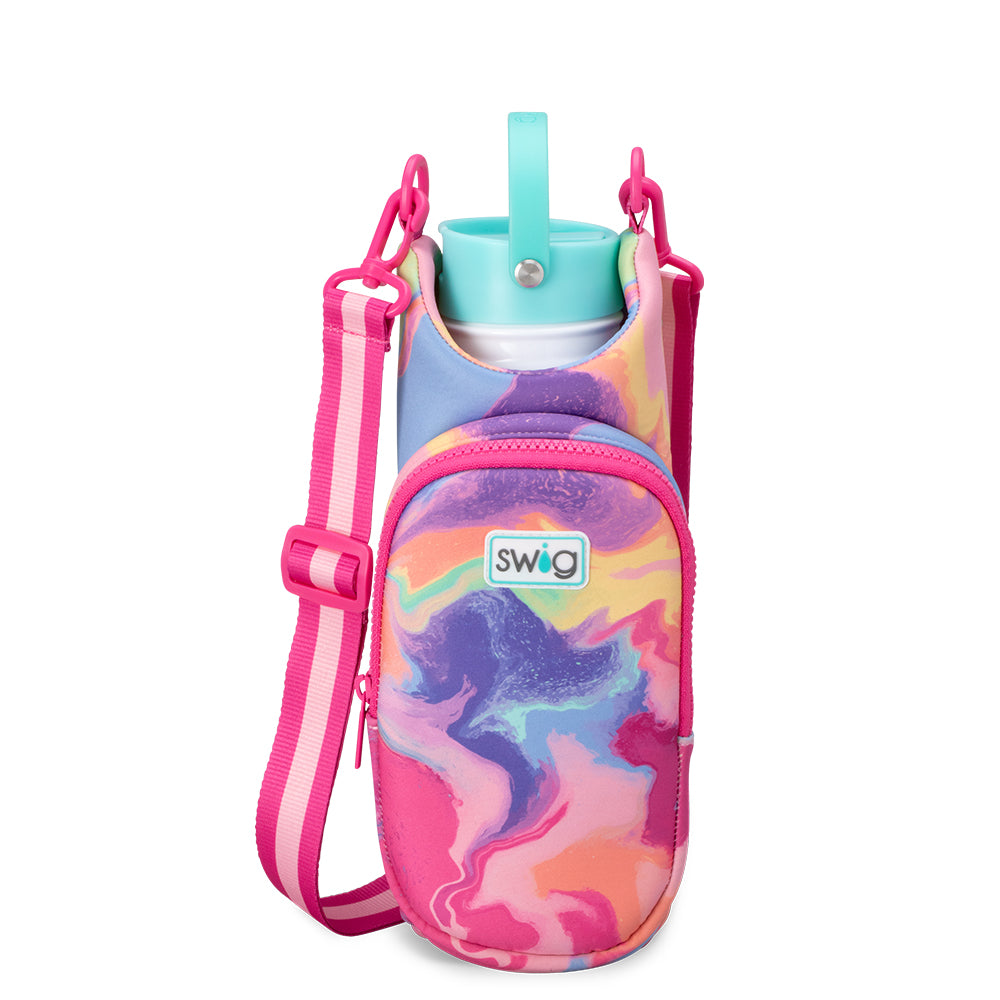 Candy Crush Themed Water Bottle Sling - Leakproof Insulated Hydration Carrier for Gaming, Hiking & Workouts - Trendy Crossbody Bottle Holder for Fans