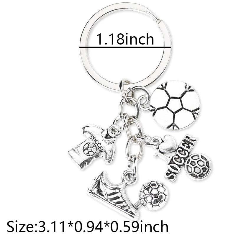 Basketball Soccer Football Sports Keychain - Best Gifts for Boys, Girls, Men & Women Sports Lovers - Durable Keyring Accessories for Fans, Team Players & Coaches - Perfect for Game Days, Birthdays & Souvenirs