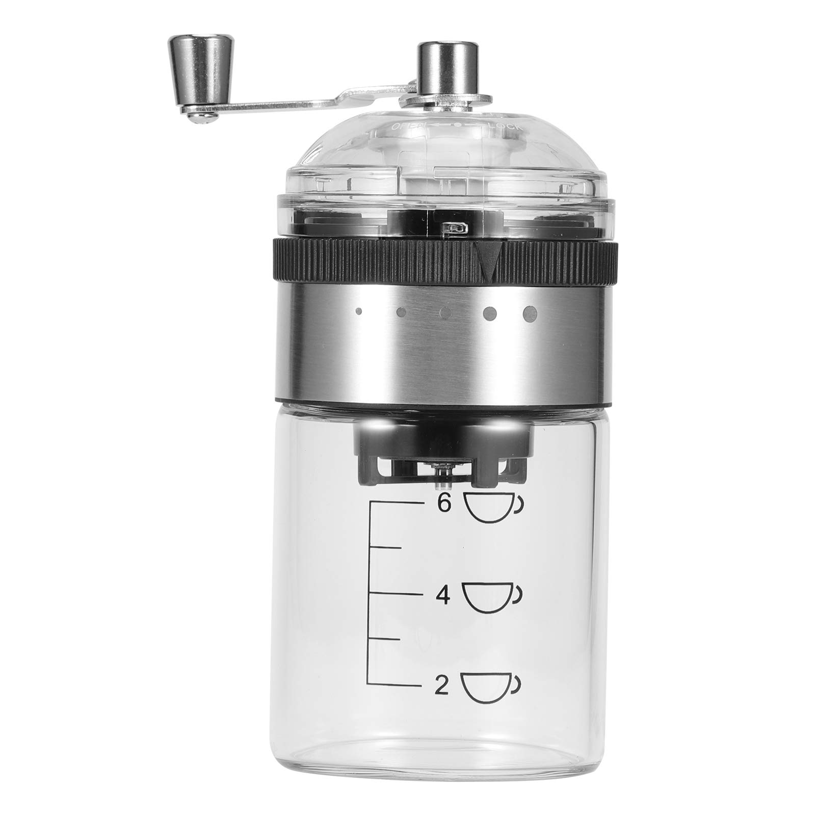 Premium Stainless Steel Manual Coffee Grinder - Adjustable 5-Precision Setting Portable Espresso Maker for Home, Office, Camping & Travel | Perfect for French Press, Pour Over & Cold Brew Coffee
