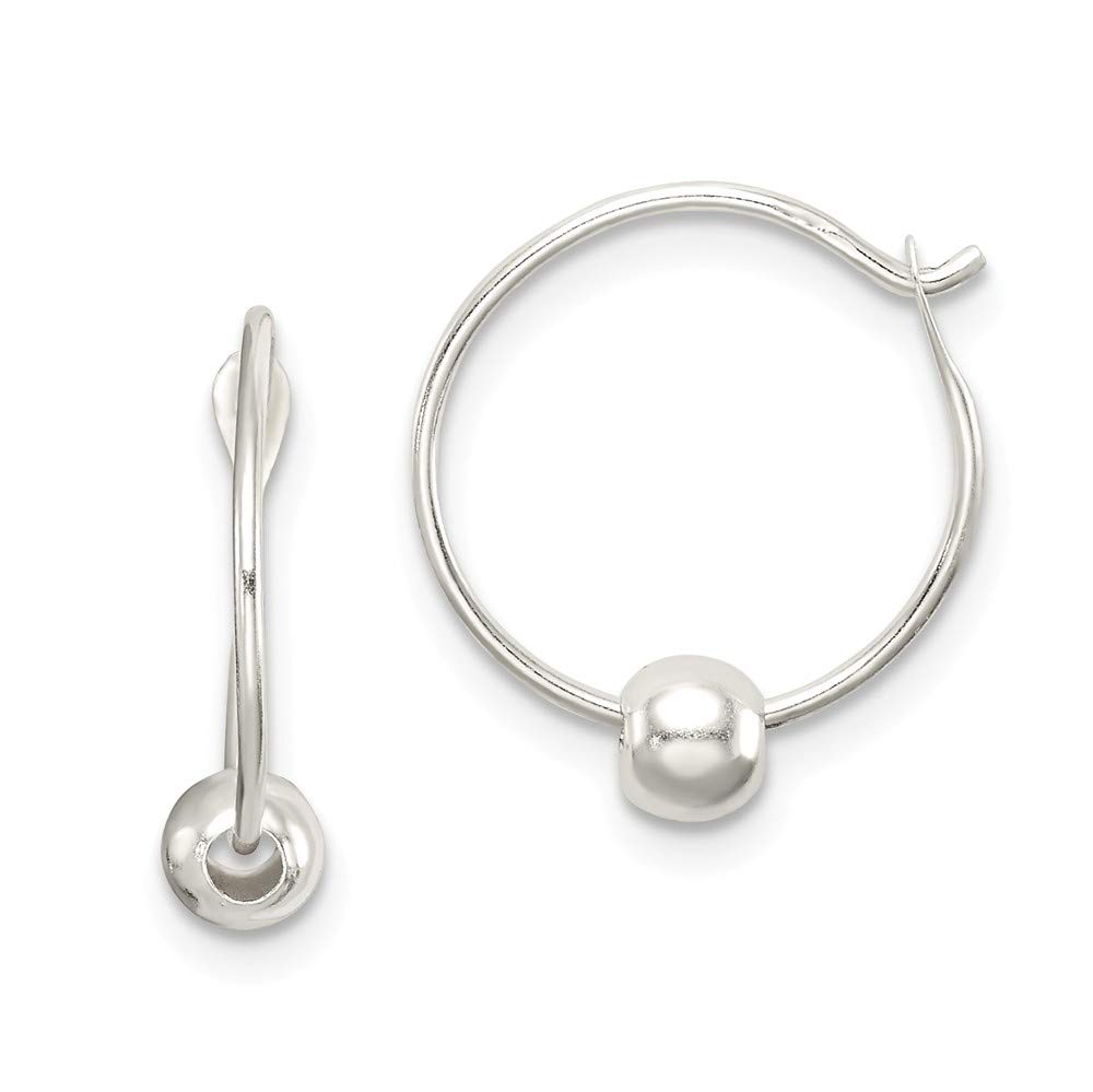 Sterling Silver Hoop Earrings for Women - 925 Silver White Hoop Earrings for Everyday Wear, Gift Giving & Special Occasions