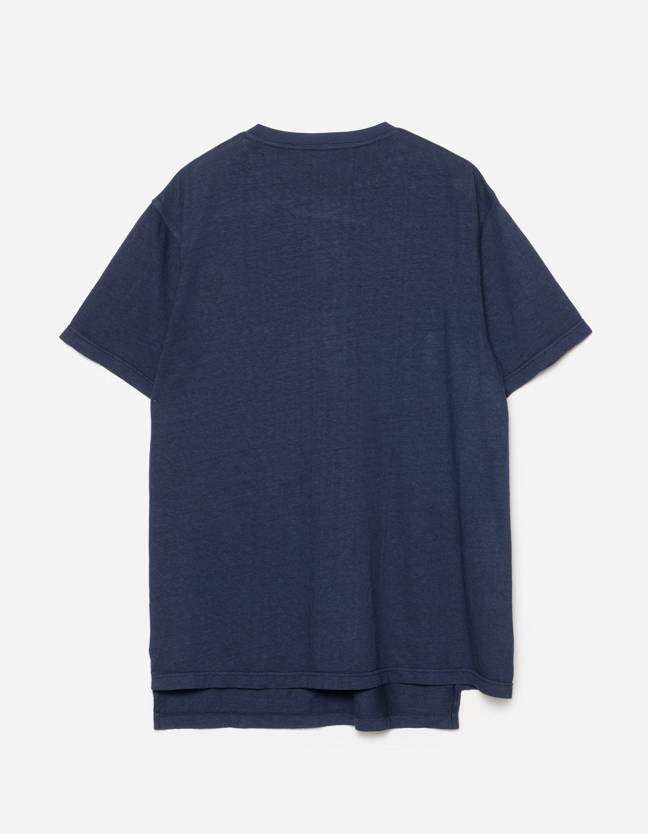 6000 Monk Organic Hemp T-Shirt for Men - Soft Breathable Navy Blue Crewneck Tee - Eco-Friendly Casual Wear for Everyday Comfort & Sustainable Lifestyle