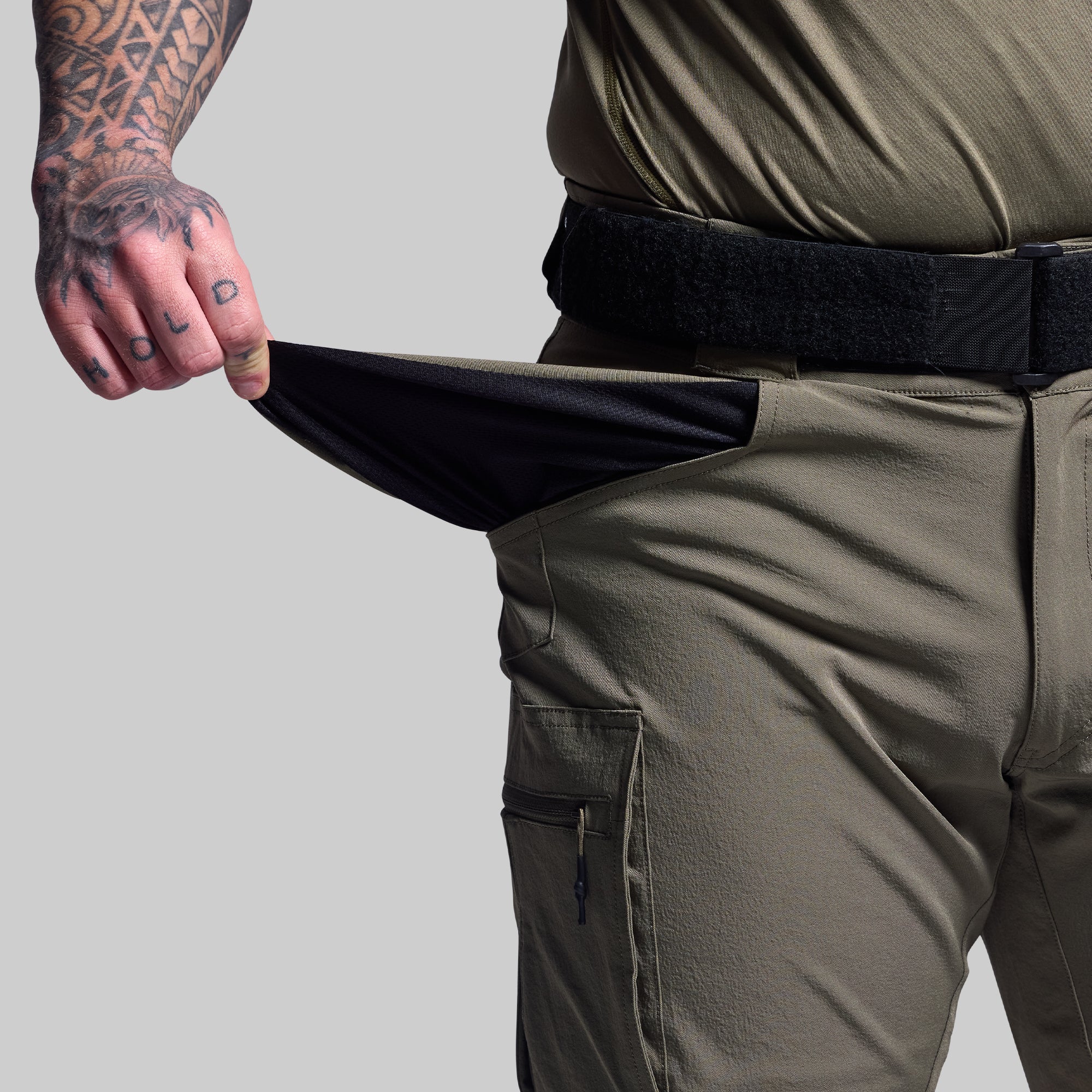 Scout Short (OD Green) - Lightweight Tactical Outdoor Hiking Pants for Men - Perfect for Camping, Hunting & Adventure Travel