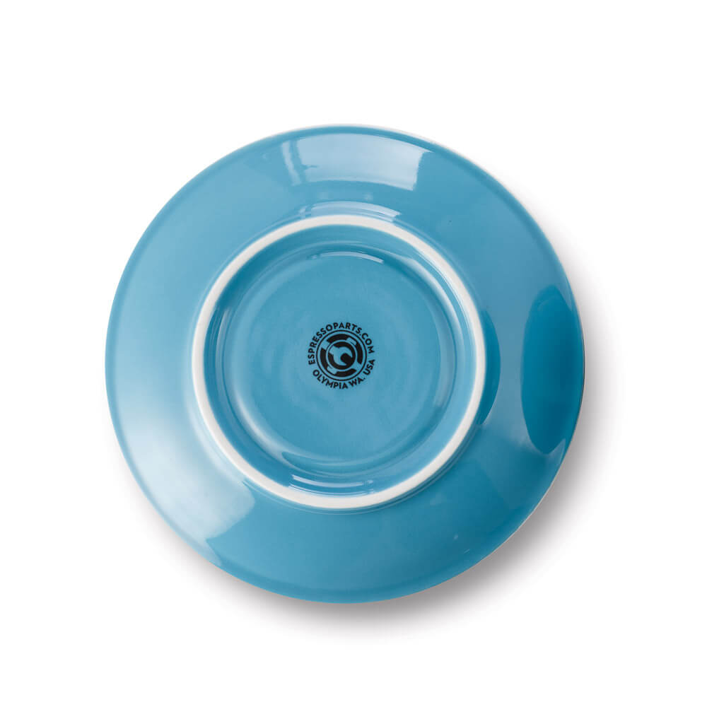 Premium Espresso Porcelain Latte Cup & Saucer Set - 12oz (355ml) Blue - Perfect for Coffee Shops, Home Brewing & Gifts