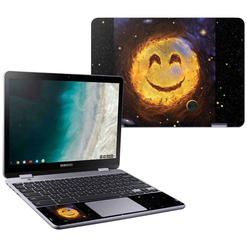 MightySkins Protective Vinyl Decal Wrap Cover for Samsung Chromebook Plus LTE (2018) - Galaxy Smile Design | Durable, Customizable Skin | Easy to Apply & Remove | Made in USA | Perfect for School, Work, and Travel Protection