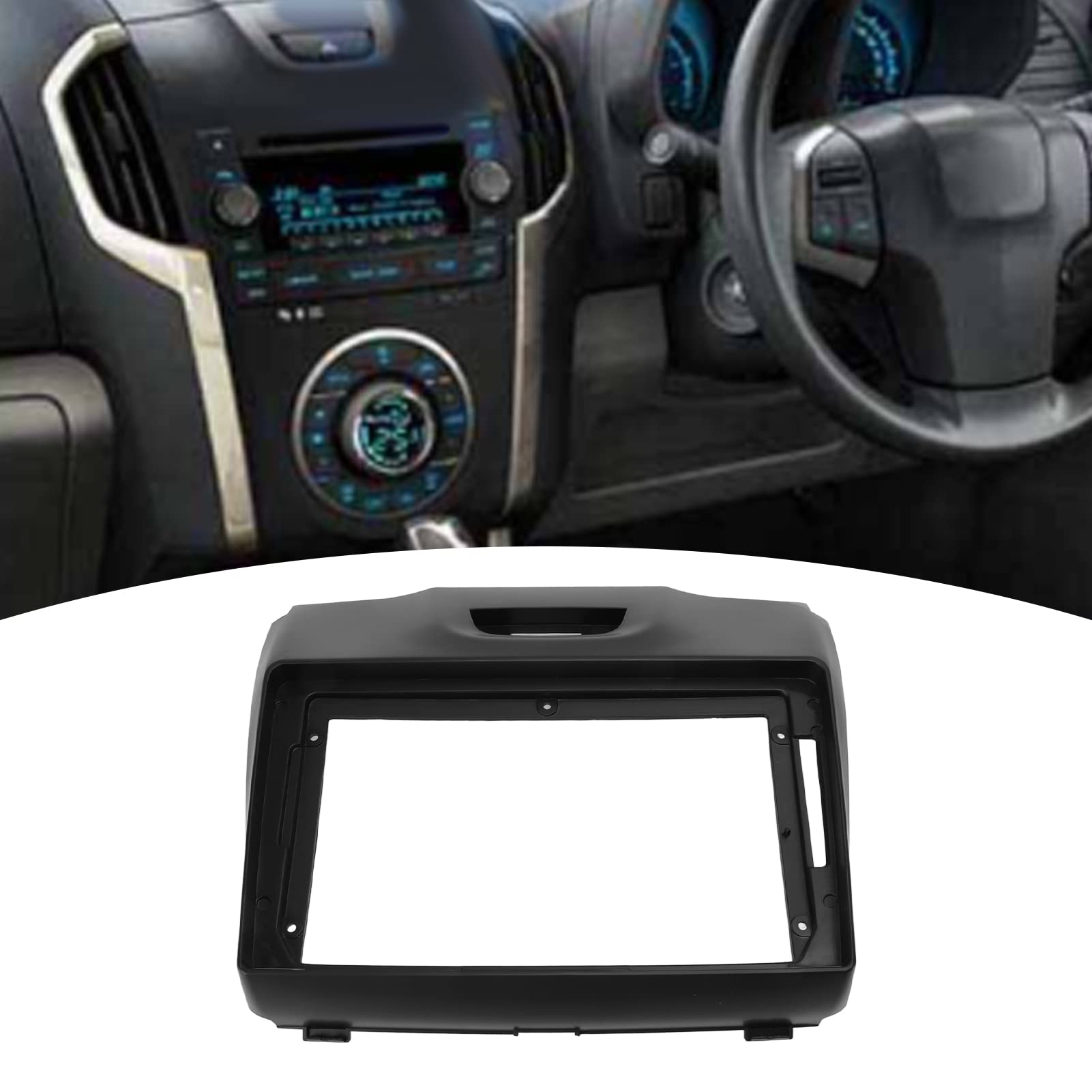 NCONCO 9 Inch Car Stereo Radio Fascia Dash Panel - Seamless Fit GPS Navigation Frame Replacement for D-Max 2012 & Newer Models | Perfect for Aftermarket Head Unit Installation & Vehicle Interior Upgrade
