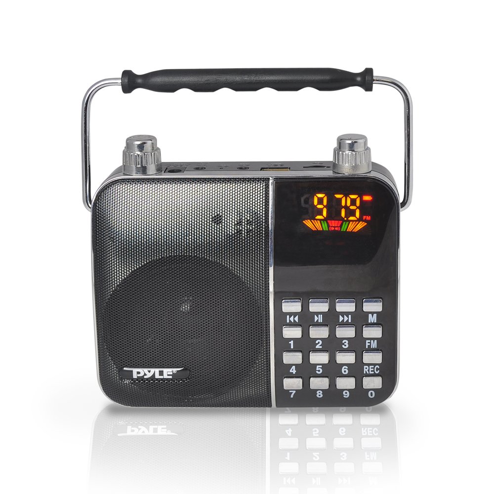 Pyle PWMA63 Portable Lightweight Headset Microphone with Voice Amplifier & FM Radio - Digital LCD Display, USB/SD Card Slot - Perfect for Teachers, Presentations, Karaoke, Tour Guides, Public Speaking & Outdoor Events