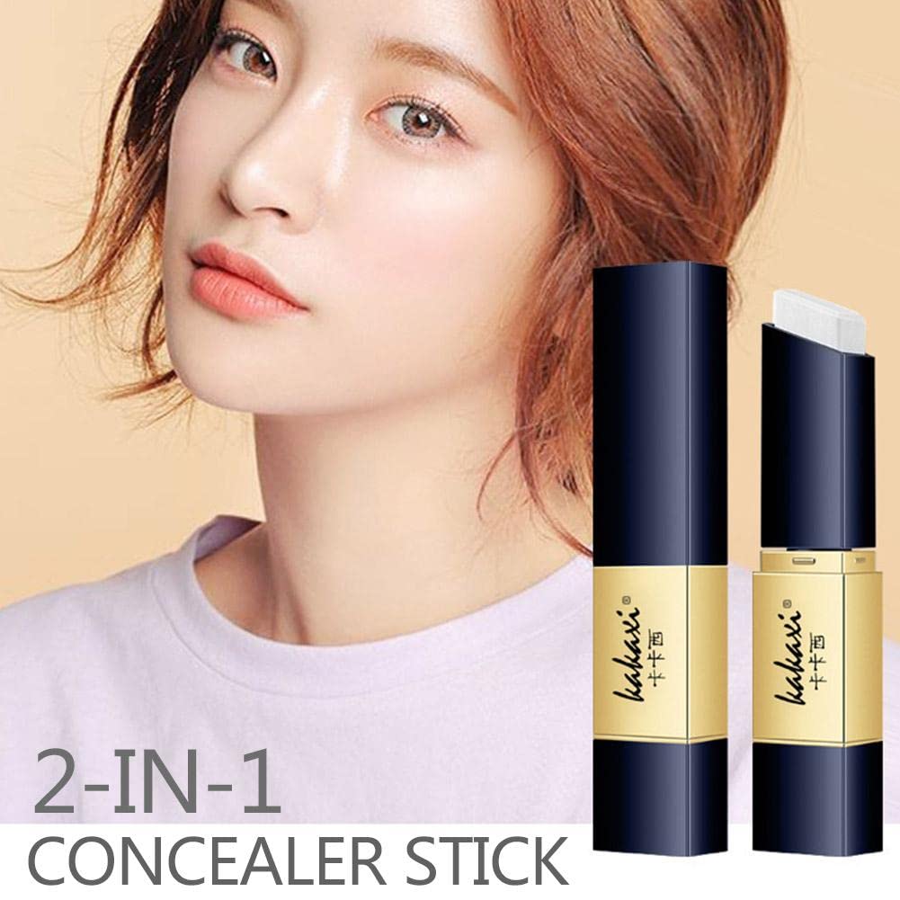 2-in-1 Color Changing Concealer Stick - Double Headed Natural Foundation & Moisturizing Brightening Concealer for Flawless Coverage | Perfect for Daily Makeup & On-the-Go Touch Ups
