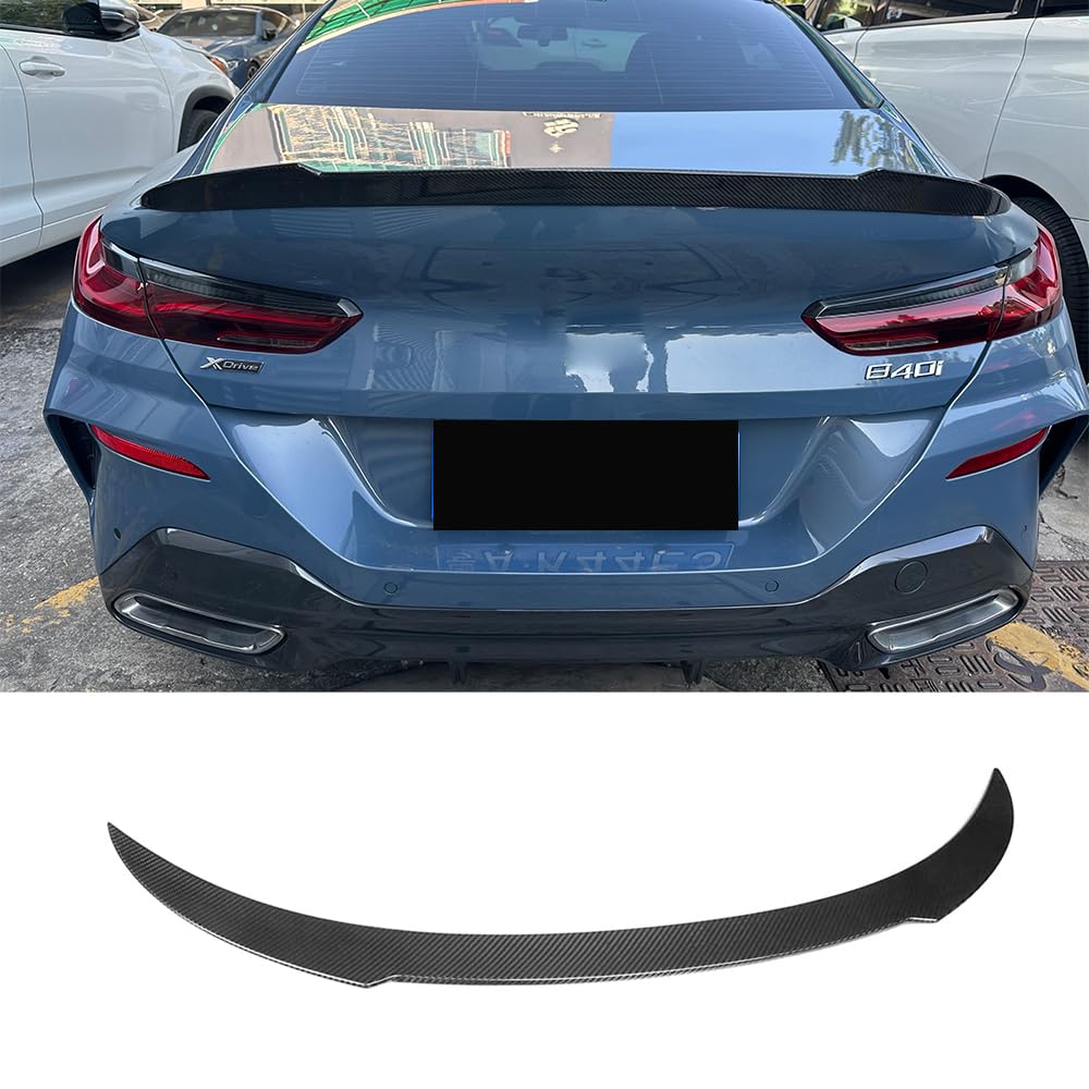 Genuine Carbon Fiber Rear Trunk Spoiler for BMW 8 Series G15 840i Coupe 2019-2025 - Lightweight & Aerodynamic Upgrade for Enhanced Performance & Sporty Look
