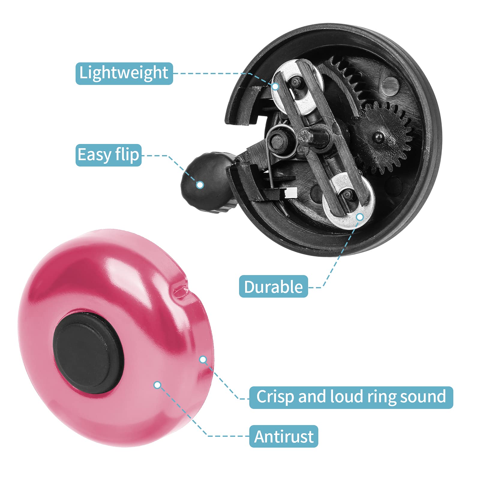 **Classic Aluminum Bicycle Bell - Loud & Clear Bike Bell for Adults & Kids - Perfect for Commuting, Cycling, and Outdoor Adventures**
