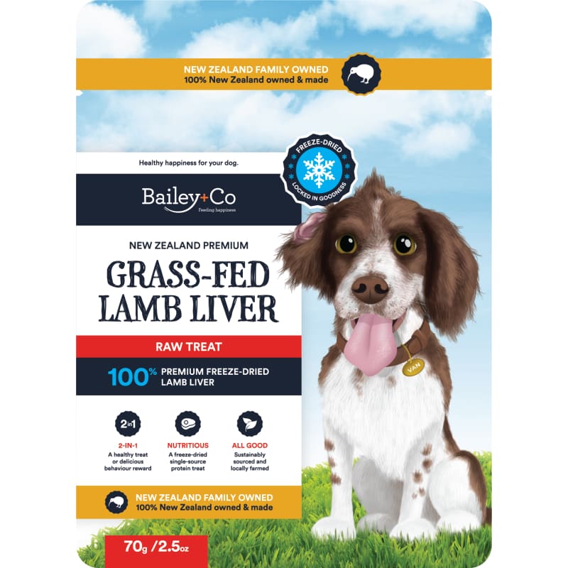 Premium Grass-Fed Freeze-Dried Lamb Dog Treats - 100% New Zealand Sourced, Grain-Free & Natural - Perfect for Training, Rewards & Dental Health - 70g Bag (15% OFF)