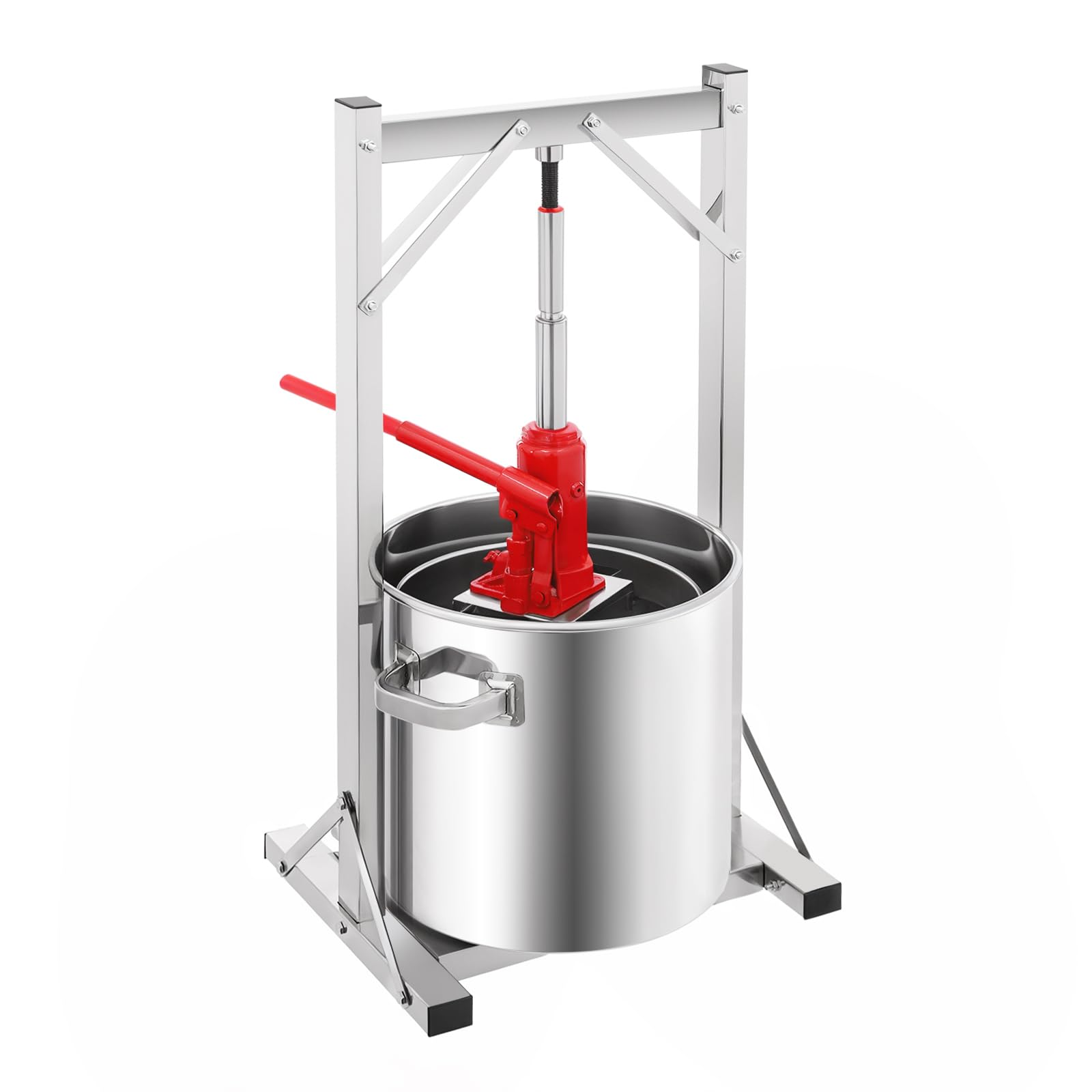 6 Gallon Hydraulic Fruit Wine Press - 100% Natural Juice Maker for Apples, Grapes, Berries & Vegetables | Manual Cider, Olive Oil & Wine Making Machine | Perfect for Home Brewing, Farm Use & DIY Juice Extraction