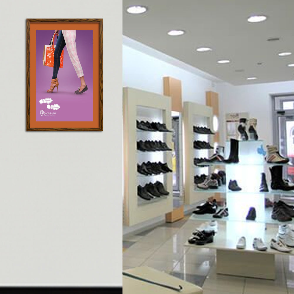 30x40 Designer Wood Snap Frames for Posters - 4 Wide Matboard Display - Perfect for Home Decor, Office Art & Gallery Exhibitions