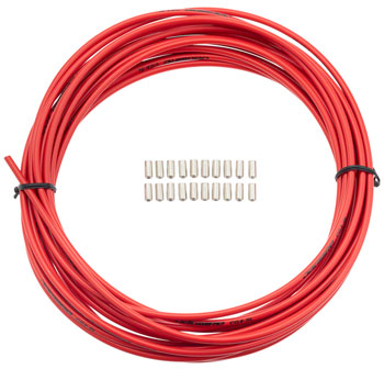 Jagwire 5mm Sport Brake Housing with Slick Lube Liner - 10M Roll (Red) | High-Performance Bicycle Brake Cable for Road & Mountain Bikes | Durable & Smooth Shifting for Cycling Enthusiasts