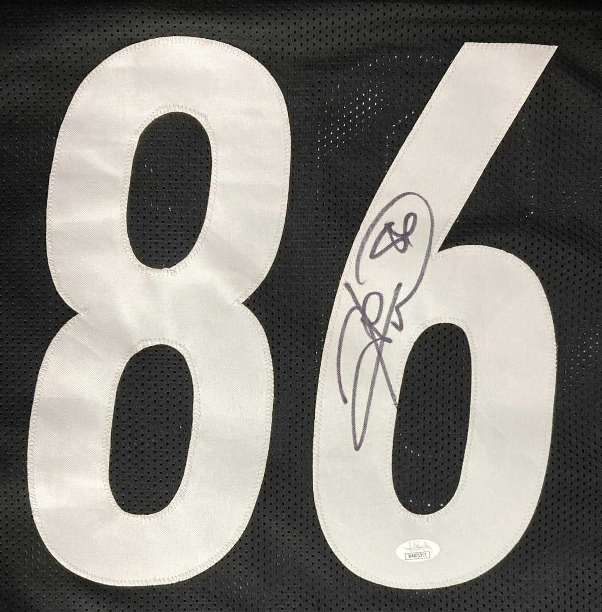 Hines Ward Autographed Pittsburgh Steelers Black Football Jersey with JSA COA - Perfect for Collectors, Fans, and Sports Memorabilia Displays