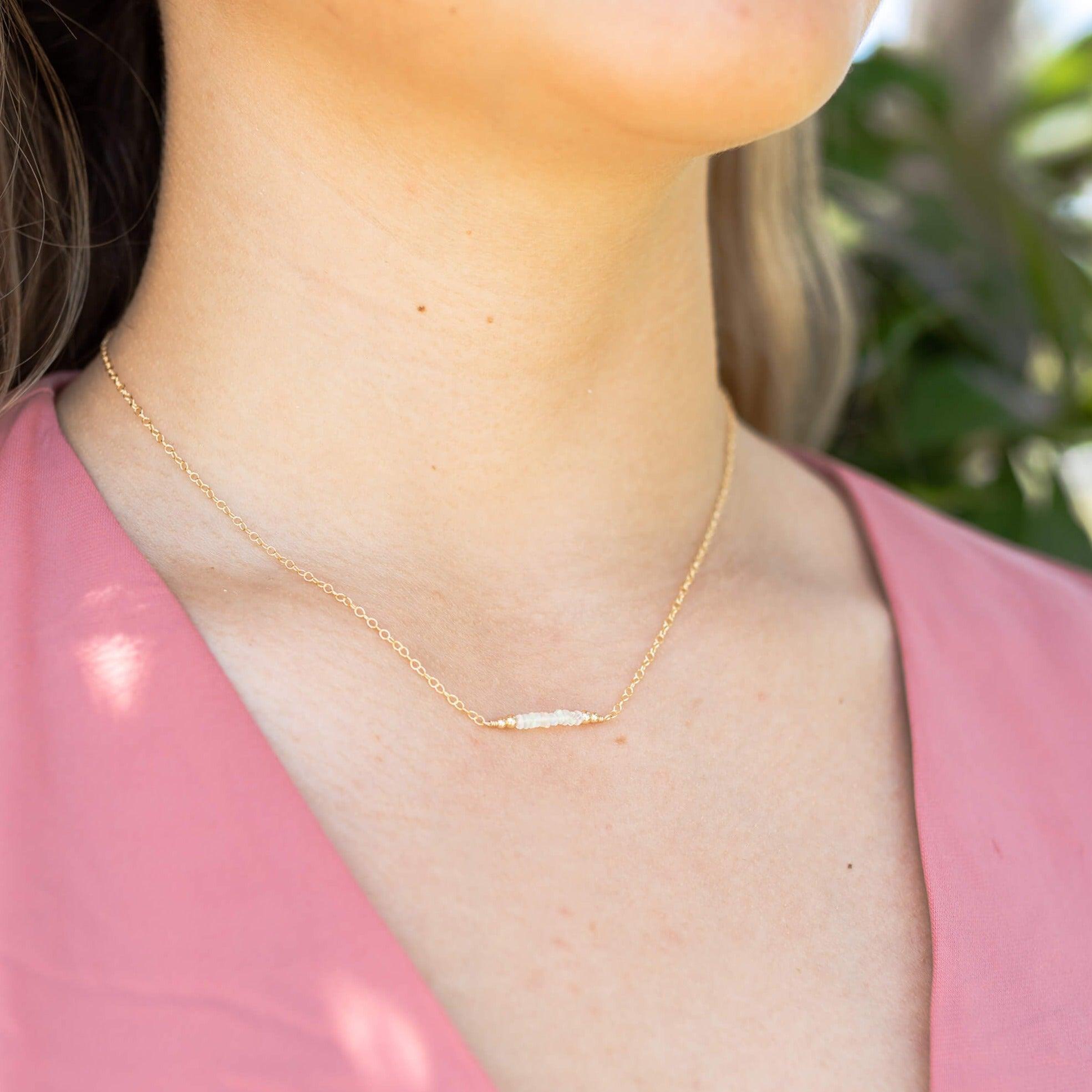 Sparkling Ethiopian Opal Faceted Bead Bar Necklace - Elegant Handmade Jewelry for Women, Perfect for Weddings, Parties & Special Occasions