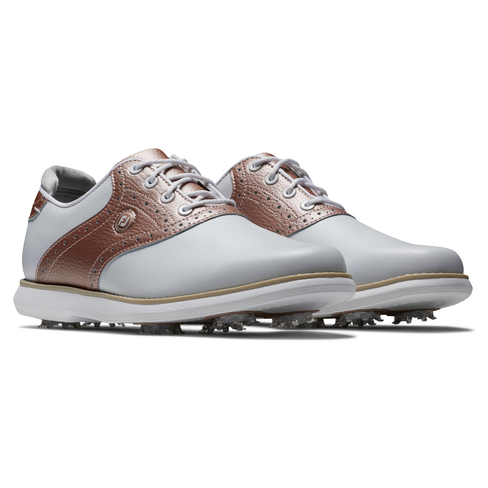 FootJoy Men's Traditions Golf Shoes - Comfortable & Waterproof Spiked Golf Shoes for Men - Perfect for Golf Course & Outdoor Sports