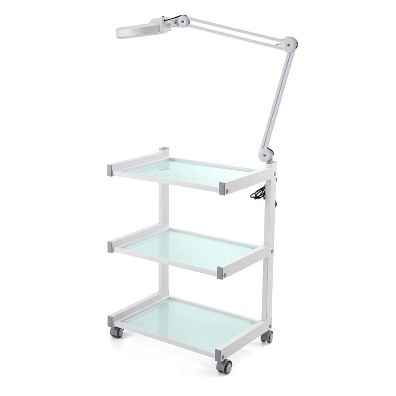 Foldable Rolling Trolley Cart with 1 Drawer - Portable Utility Cart for Kitchen, Office, or Garage Storage - Heavy Duty Wheels for Easy Mobility