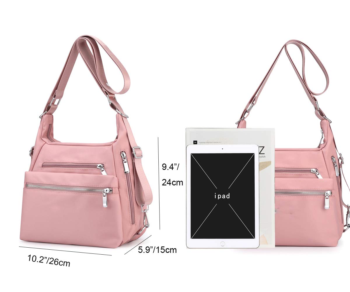 YANAIER Women's Convertible Shoulder Bag - Water Repellent Nylon Tote Handbag & Backpack - Multifunctional Purse for Work, Travel & Daily Use