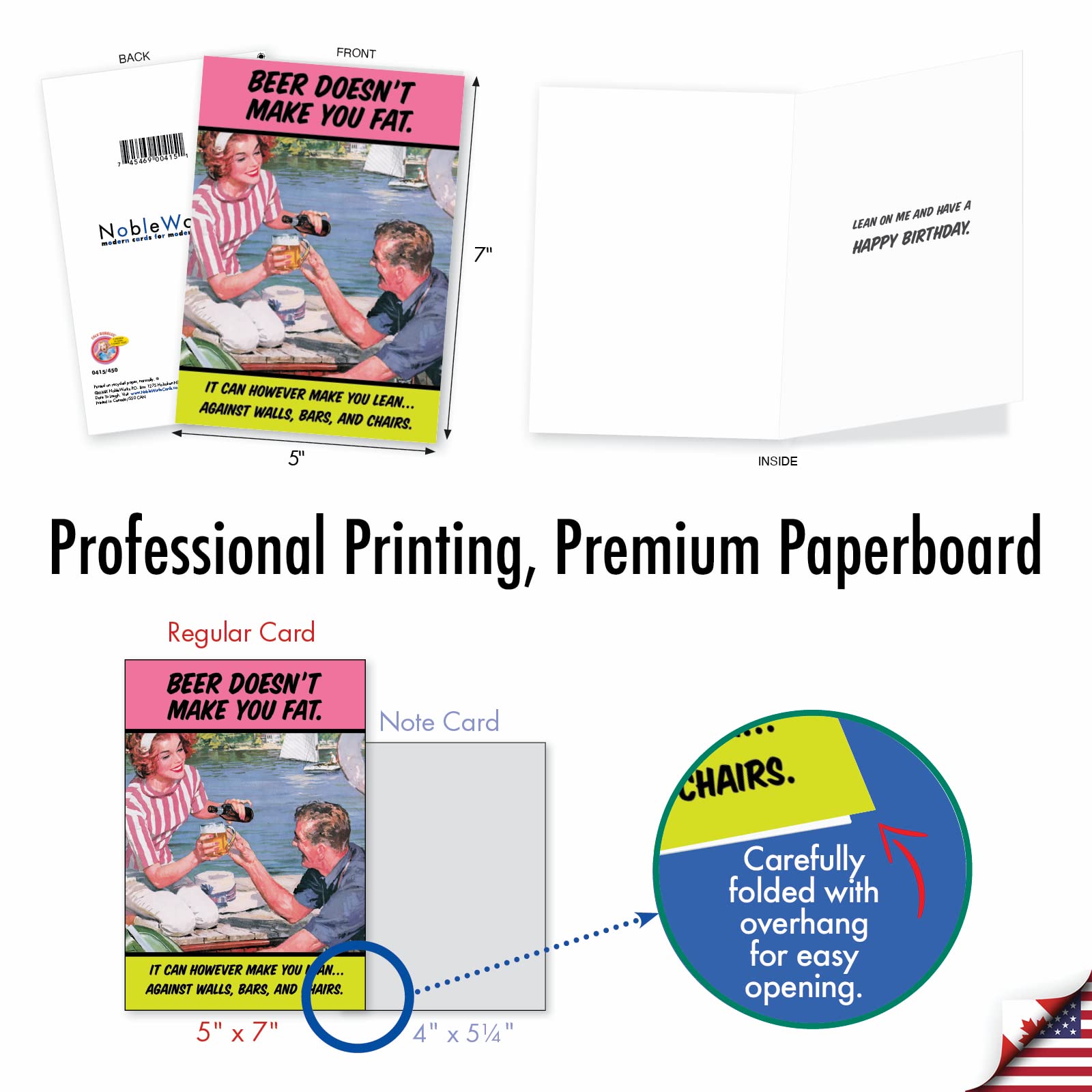 NobleWorks - 10 Funny Birthday Cards for Adults - Retro Humorous Greeting Card Set - Bulk Boxed Notecards (A1249) - Perfect for Office Gifts, Party Favors & Milestone Celebrations