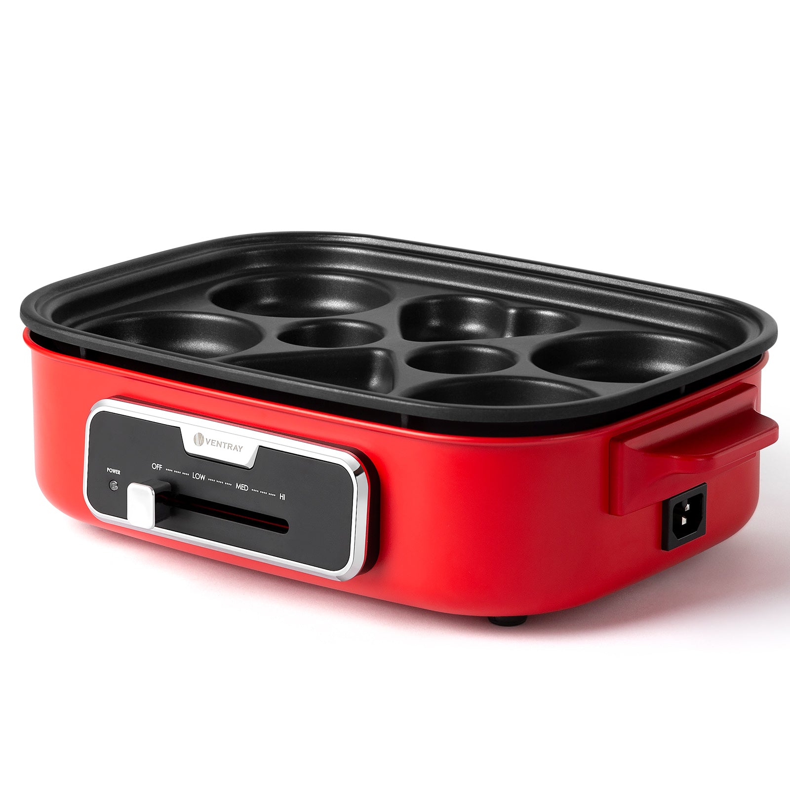 EL GRILL Electric Indoor Grill Set with 5 Nonstick Pans - Perfect for Healthy Cooking, Grilling Steaks, Burgers & Vegetables at Home or Office