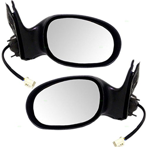 Chrysler Dodge Sedan Power Side View Mirrors Replacement - Textured Driver & Passenger Mirrors (Fits Models 4805311AD 4805310AD) | Enhanced Visibility & Safety for Highway Driving & Parking