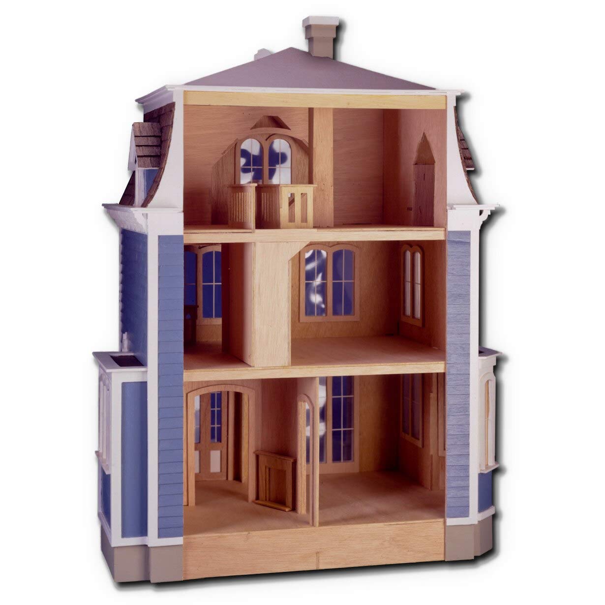Greenleaf Willowcrest Dollhouse Kit - 1 Inch Scale Miniature House Model for Collectors & DIY Enthusiasts - Perfect for Home Decoration, Gift Giving & Miniature Scenes