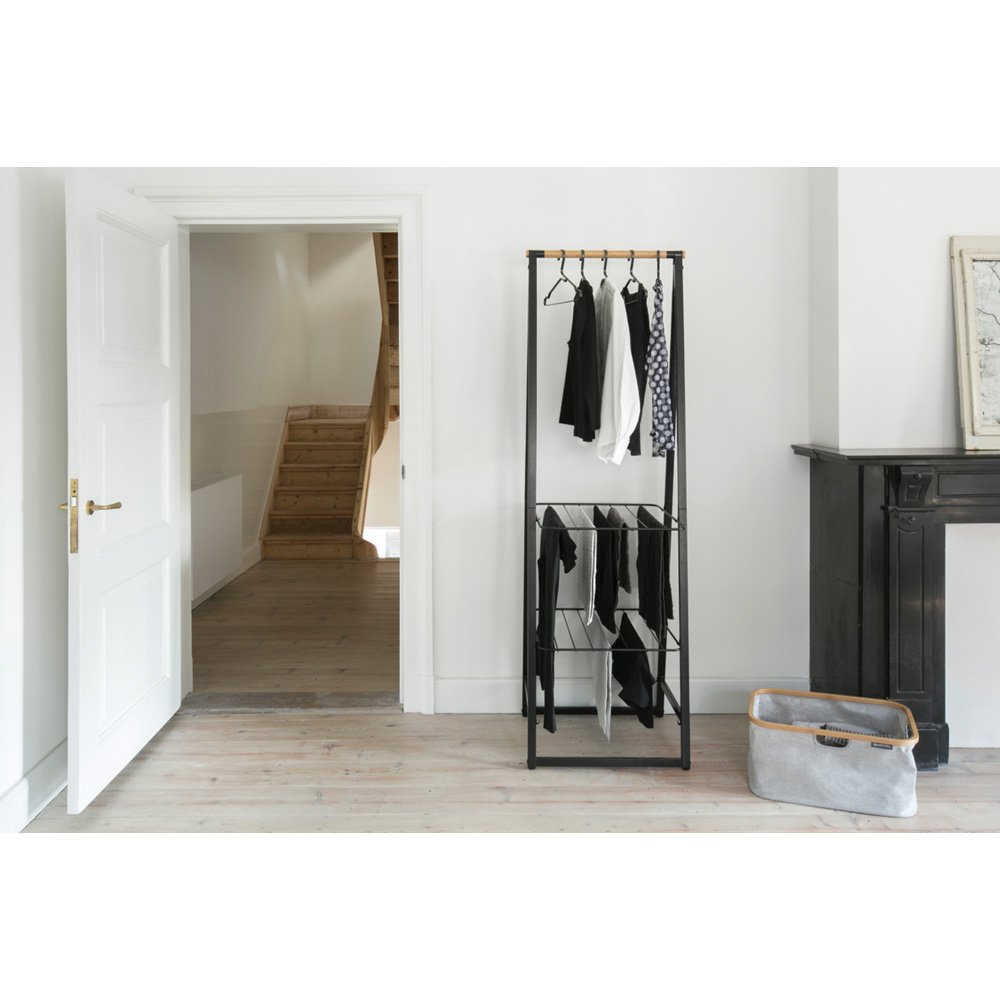 Linn Clothes Rack - Black - Small & Large Size - Space Saving Garment Rack for Bedroom, Closet & Laundry Room Organization