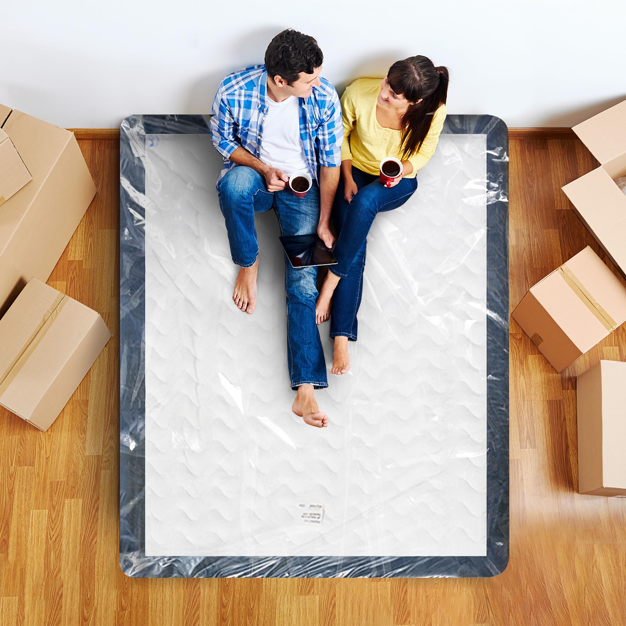 **Utopia Home Queen Size Mattress Bag for Moving - 4 Mil Heavy Duty Plastic Storage Cover Protects Mattresses up to 14 Inches - Perfect for Moving, Storage & Travel**