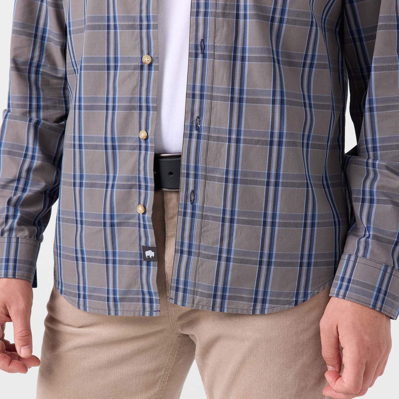Stylish Sutton Long Sleeve Woven Shirt for Men - Comfortable Casual & Office Wear - Perfect for Business, Dating & Daily Outfits