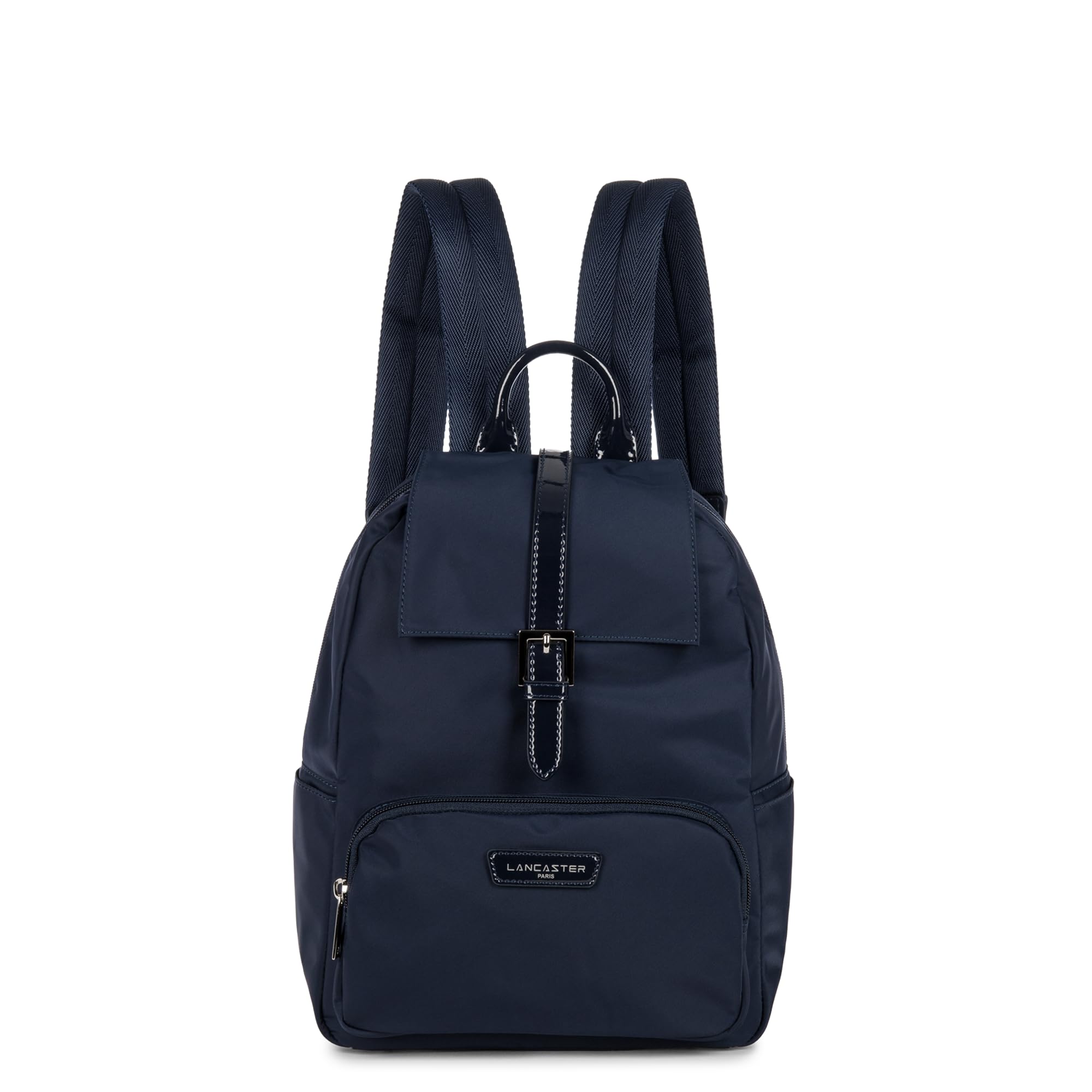 Stylish Blue Glossy Backpack for Women & Men - Durable Waterproof Daypack for School, Work, Travel & Outdoor Adventures