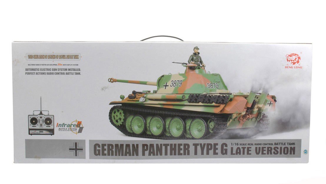 1/16 Scale German Panther Type G Airsoft RC Battle Tank with Realistic Sound & Smoke Effects - Remote Control Military Tank for Outdoor Battles & Collectors