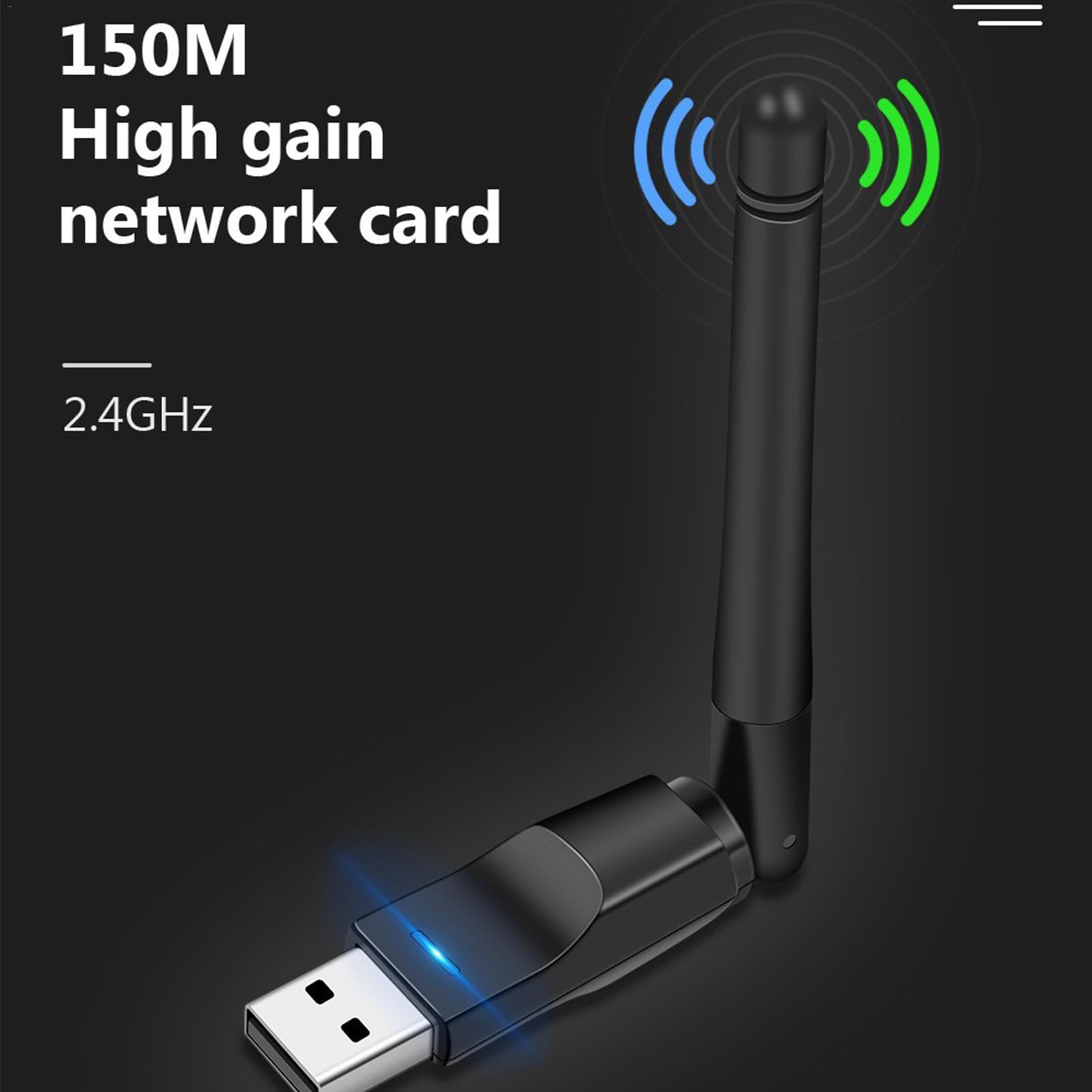 High-Speed USB Wireless Adapter for Desktop PC - Dual Band WiFi Network Adapter with High Gain Antenna for Stable Internet Connection | Perfect for Gaming, Streaming & Home Office Use