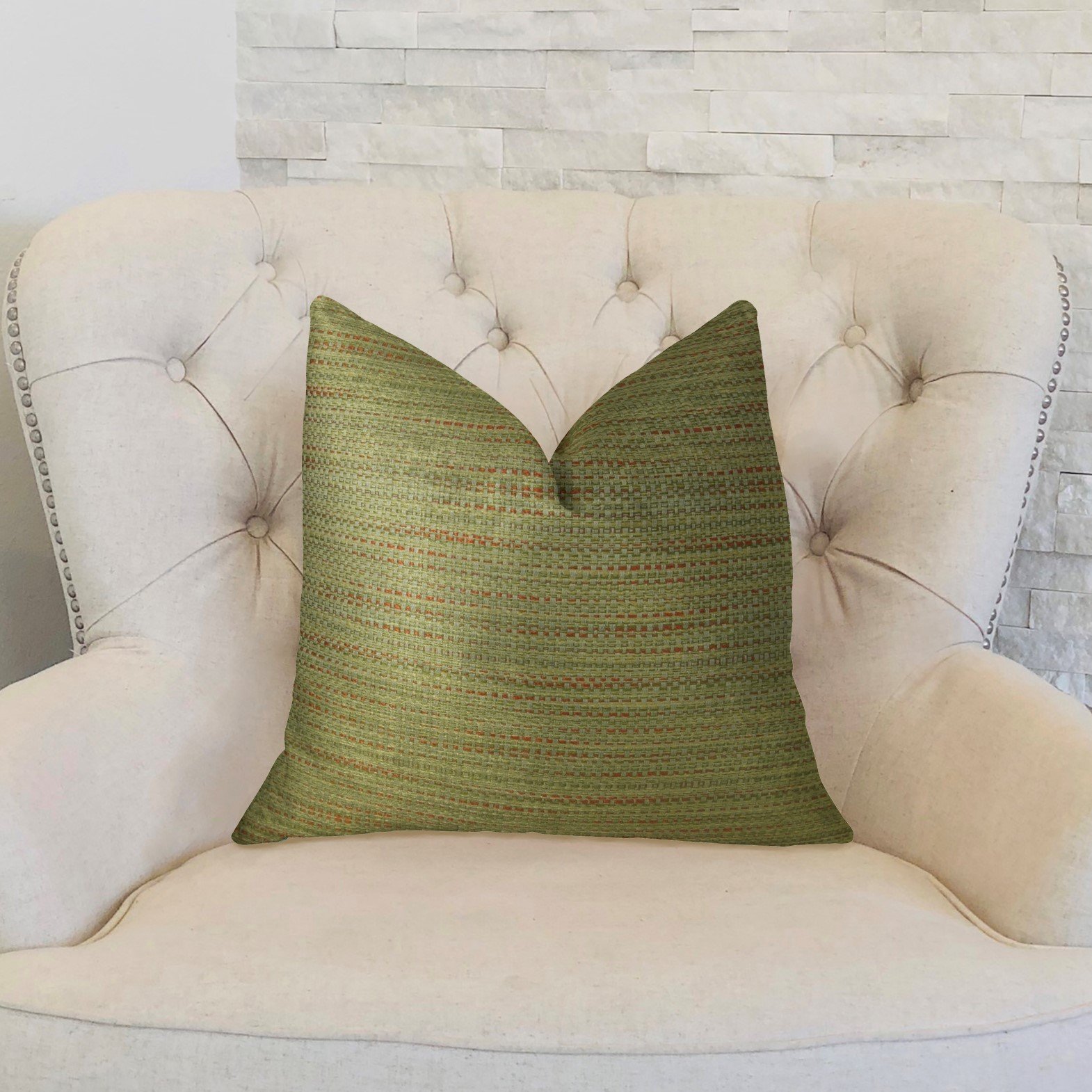 Plutus Honeysuckle Handmade Decorative Throw Pillow 20x30 Inches - Soft Taupe Cover for Couch, Bed, Sofa - Queen Size Home Decor Accent Pillow