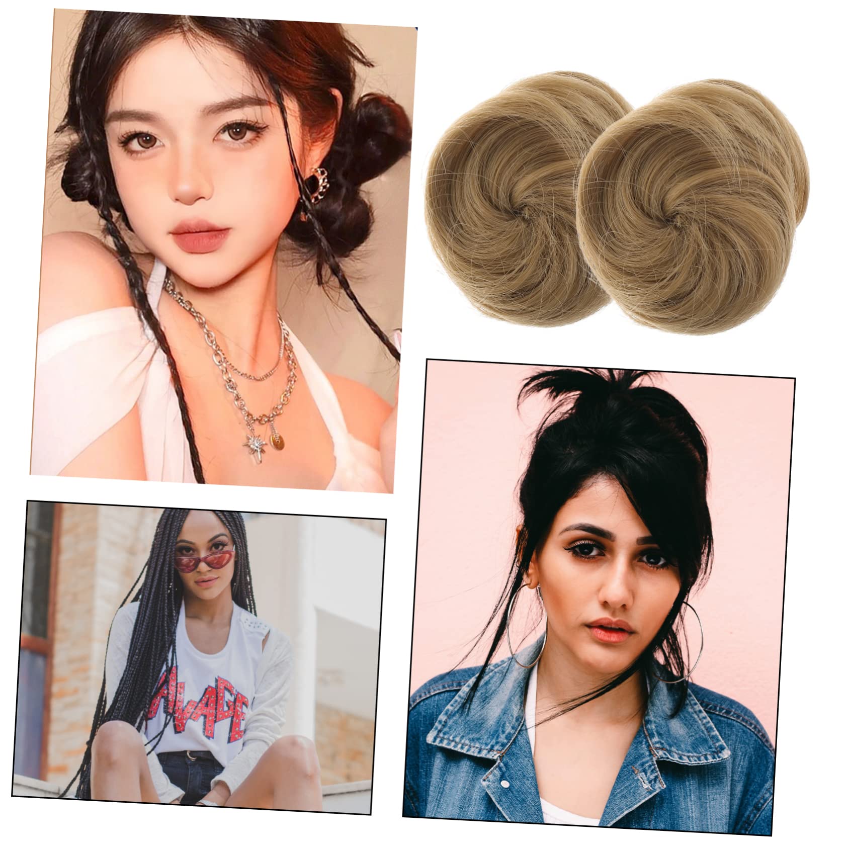 LALAFINA Hair Bun Extension - Fake Straight Hair Buns for Ponytail & Updo Hairstyles | Perfect for Weddings, Parties & Everyday Styling