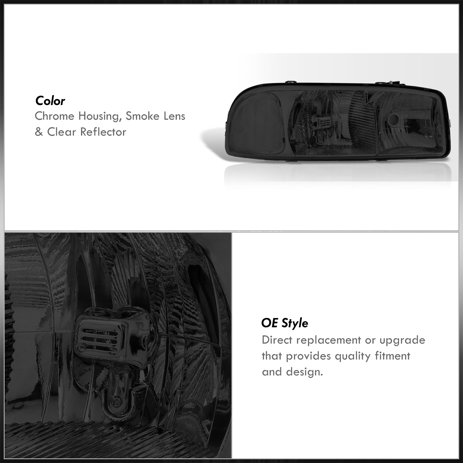 Sierra Yukon Headlight Assembly - Replacement for 2000-2007 Models - Perfect for Night Driving & Off-Road Use