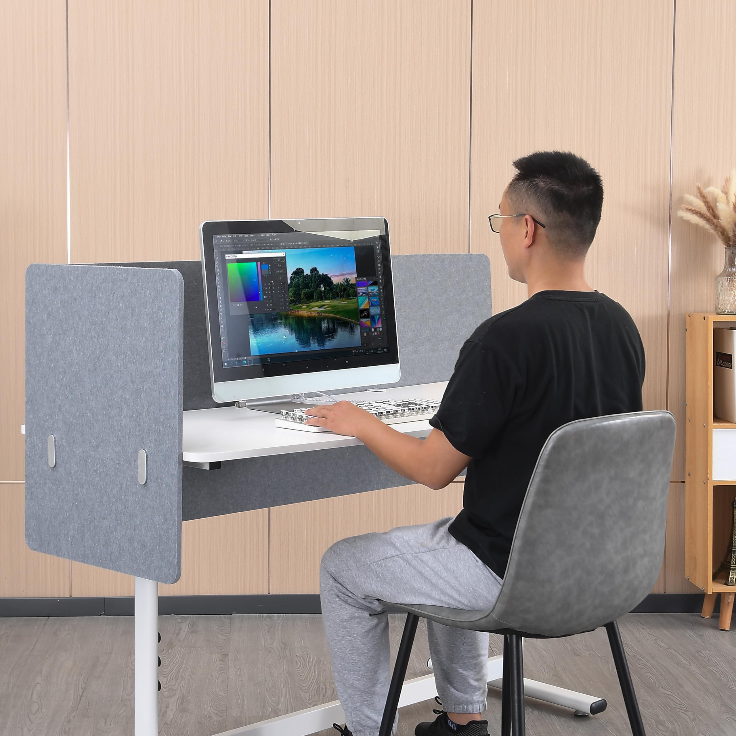 Soundproof Desk Privacy Panel - 47