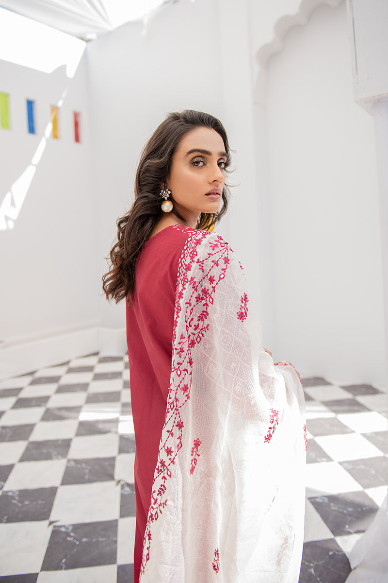 CHUNRI 2PC Women's Ethnic Outfit Set (Kurta Shirt & Dupatta Scarf) - Traditional Indian Pakistani Clothing for Festivals, Weddings & Special Occasions