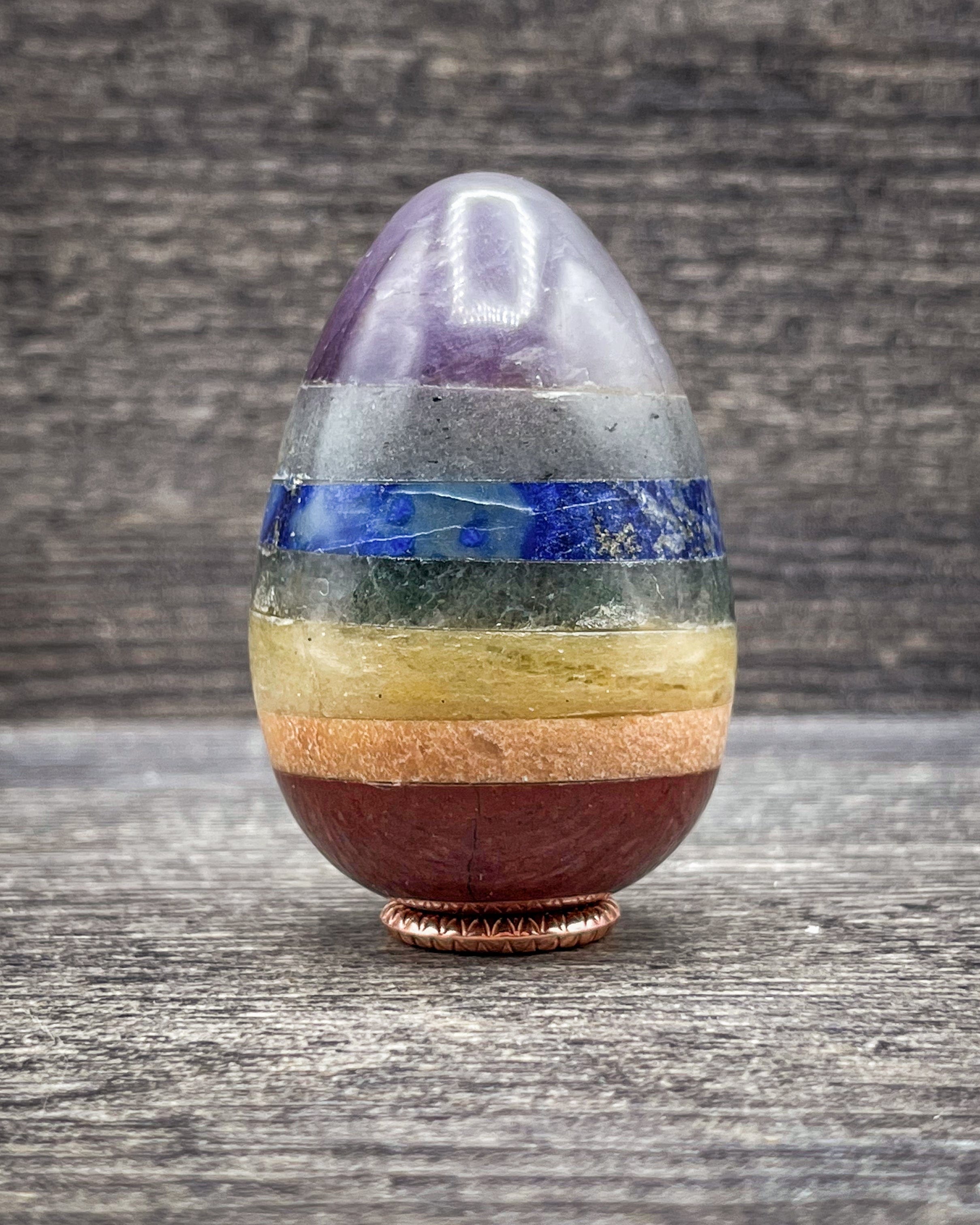 Handmade Chakra Egg Carving - Unique Spiritual Decor for Home & Meditation (Random Selection) - Perfect for Yoga Rooms, Altars & Healing Spaces