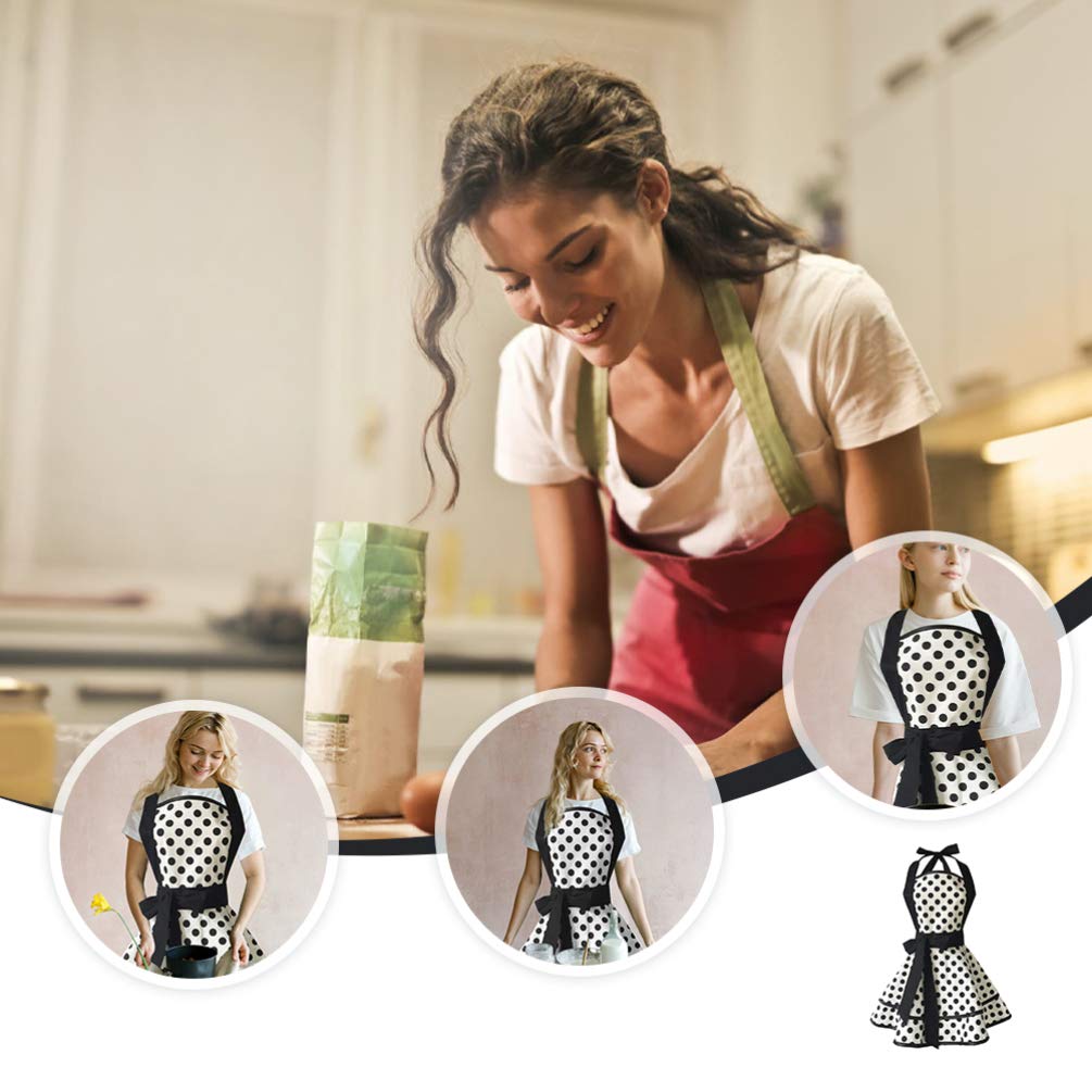 Hemoton 1-Piece Cotton Apron for BBQ, Cooking, Painting & Baking - Adjustable Adult Bib for Women & Chefs - Perfect for Restaurants, Kitchen & Crafting