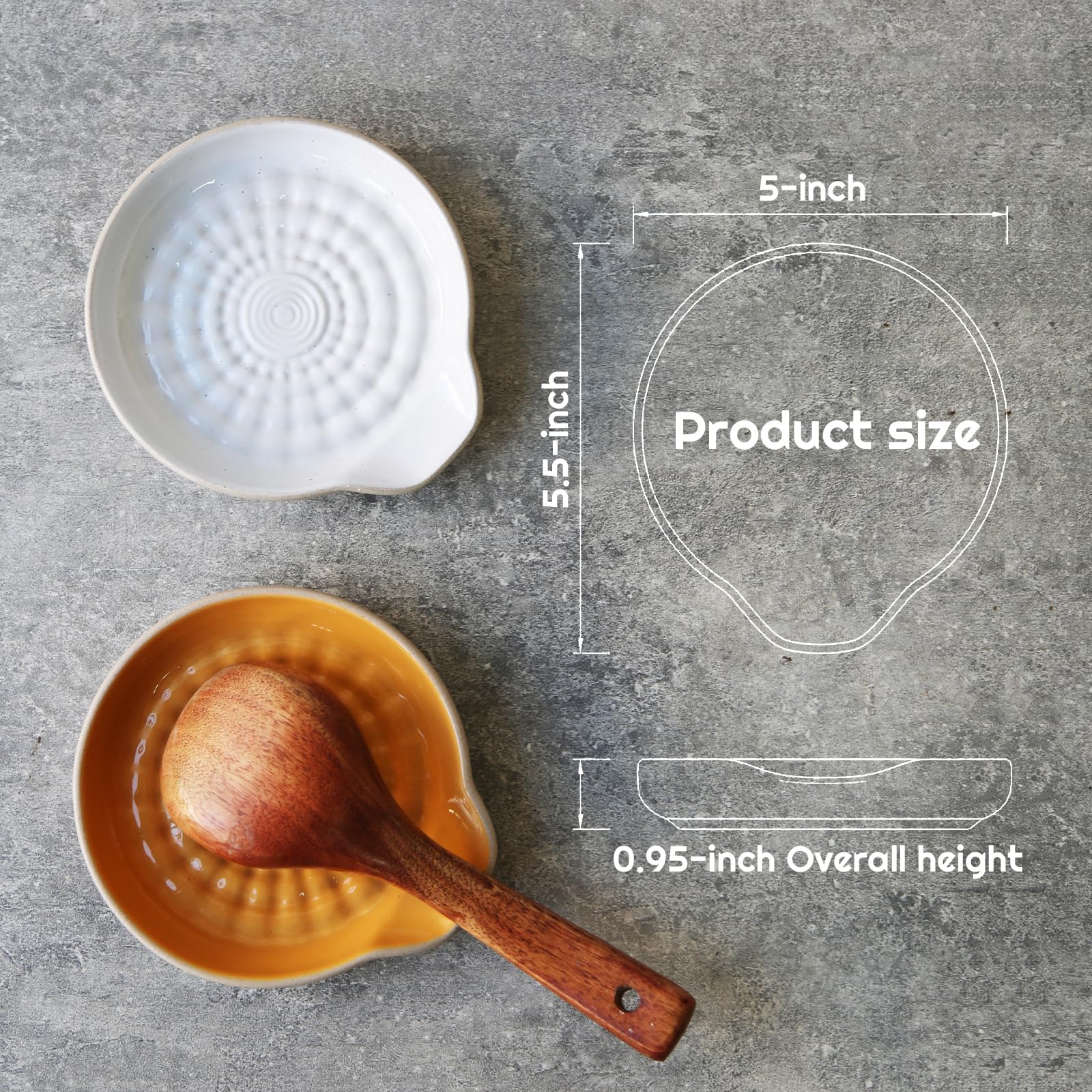 Ceramic Spoon Rest for Stove Top - Large Kitchen Counter Spoon Holder - Farmhouse Style Cooking Utensil Rest - Dishwasher Safe Black Spoon Rest - Perfect for Cooking, Serving & Kitchen Decor