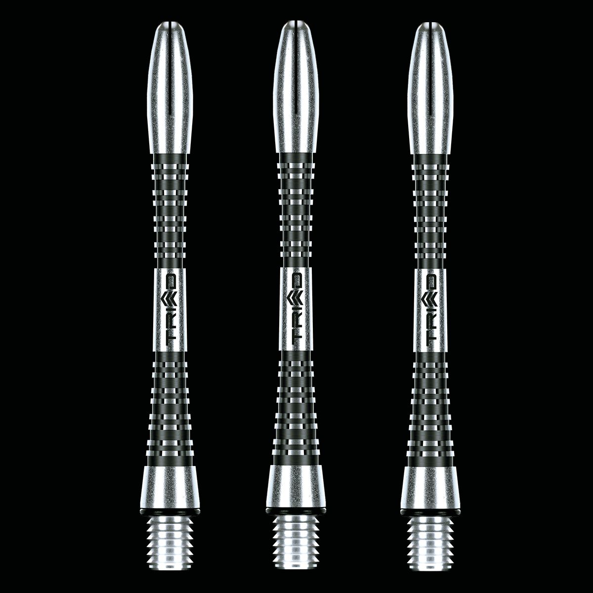 WINMAU Triad Black Aluminum Dart Shafts - Professional Darts Accessories for Tournaments & Home Play