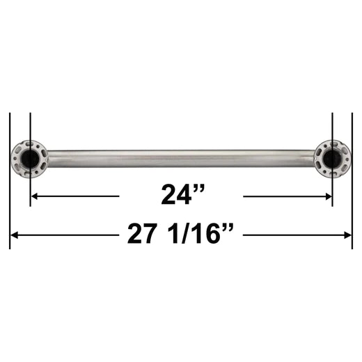 Stainless Steel Grab Bar for Bathroom Safety - 1.5 Inch Diameter, Adjustable Length (12/16/18/24 Inches) - ADA Compliant Shower Handle for Elderly & Disabled - Non-Slip Bathroom Support Bar for Toilet & Tub