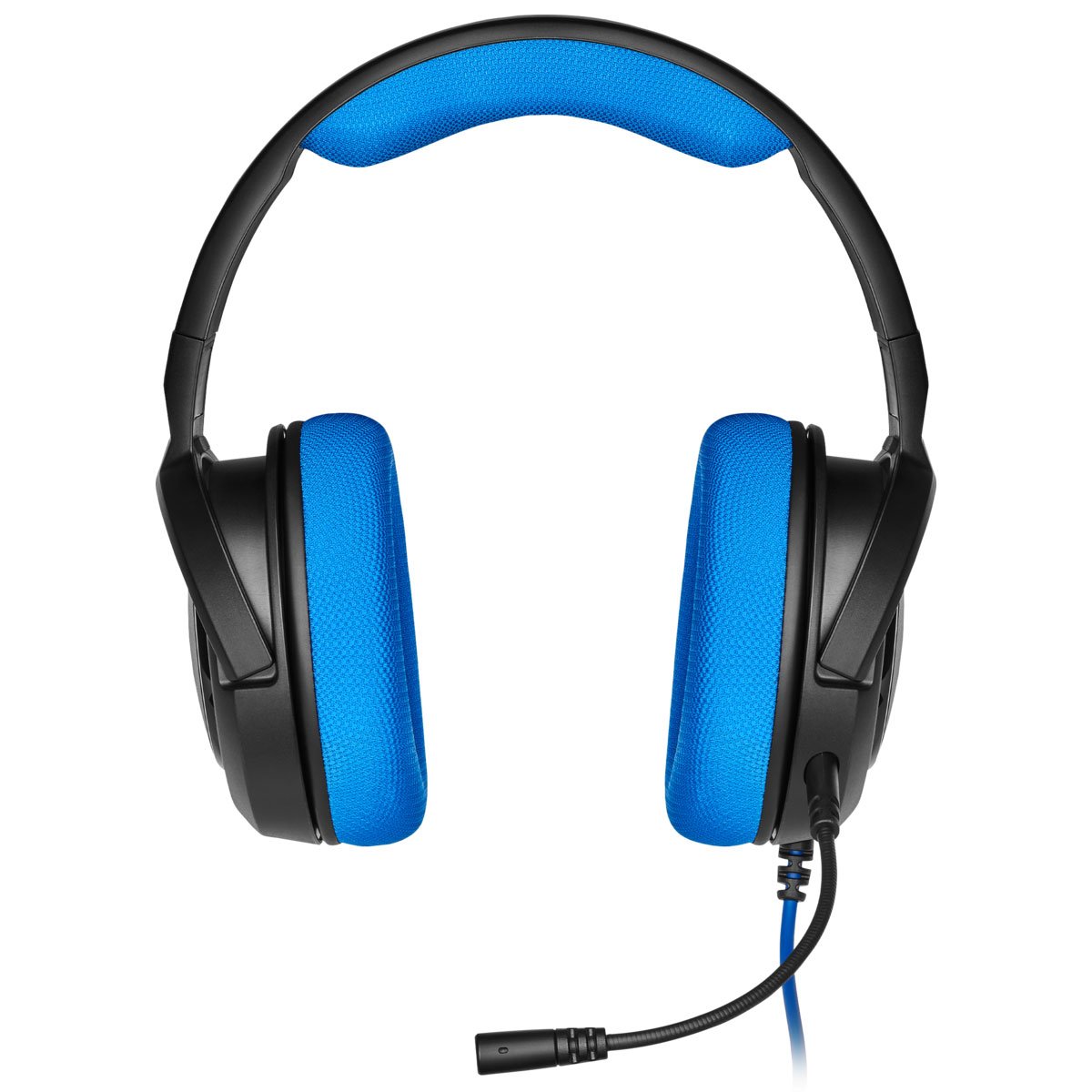 Corsair HS35 Wired Gaming Headset with 50mm Drivers - Comfortable Memory Foam Earcups & Noise Isolation - Compatible with PC, PS4, Xbox One - Blue | Perfect for FPS Gaming, Streaming & Online Meetings